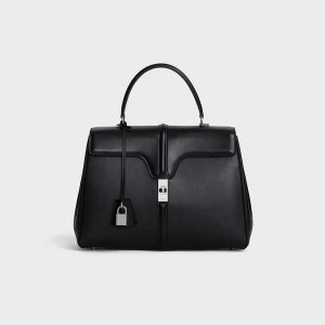 16 Celine Classique Bag In Satinated Calfskin Noir | CL-593279