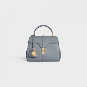 16 Celine Mini In Satinated Calfskin Bleu Grise | CL-593269