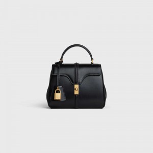 16 Celine Mini In Satinated Calfskin Noir | CL-593268