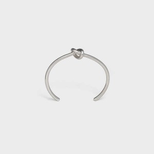 Bracelets Celine Knot Extra-thin In Brass With Rhodium Finish Argent | CL-592232