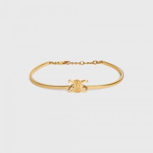 Bracelets Celine Triomphe Articulated In Brass With Gold Finish Doré | CL-592209