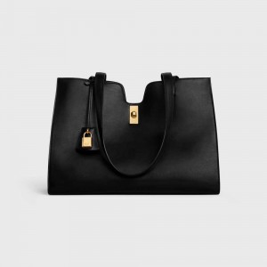 Cabas Celine 16 In Smooth Calfskin Noir | CL-593079