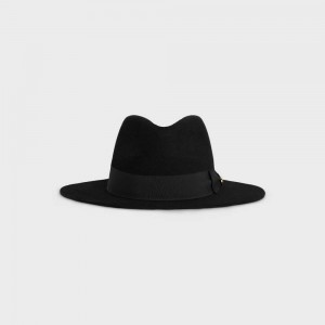 Chapeau Celine Fedora In Felt Noir | CL-592339