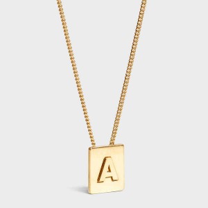 Colliers Celine Alphabet A In Brass With Gold Finish Doré | CL-592264