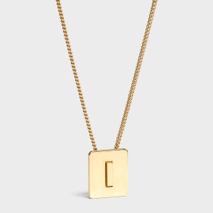 Colliers Celine Alphabet I In Brass With Gold Finish Doré | CL-592272