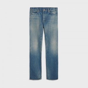 Pantalon Celine Kurt Jeans In Trail Wash Denim Lavage | CL-592049
