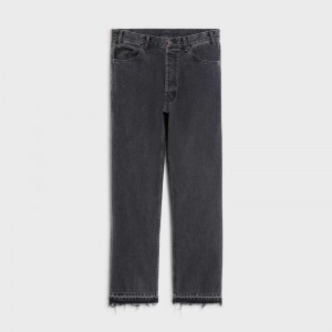 Pantalon Celine Wesley Jeans In Charcoal Wash Denim Grise Lavage | CL-592052