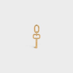 Petite Maroquinerie Celine Key Charm In Brass Doré | CL-592922