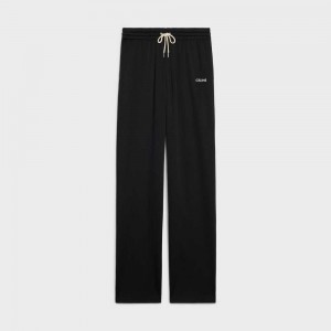 Short Celine Double-faced Jersey Joggers Noir Blanche | CL-592751