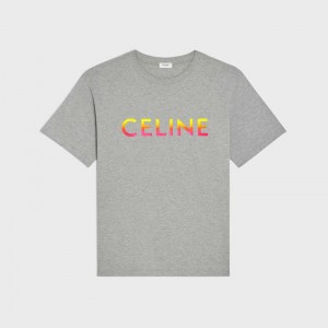 T-shirt Celine Loose In Coton Jersey Grise | CL-592136