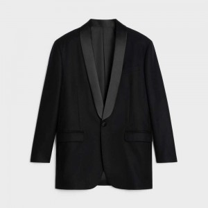 Vestes Celine GarçOn Tux In Cashmere Flannel Noir | CL-592668