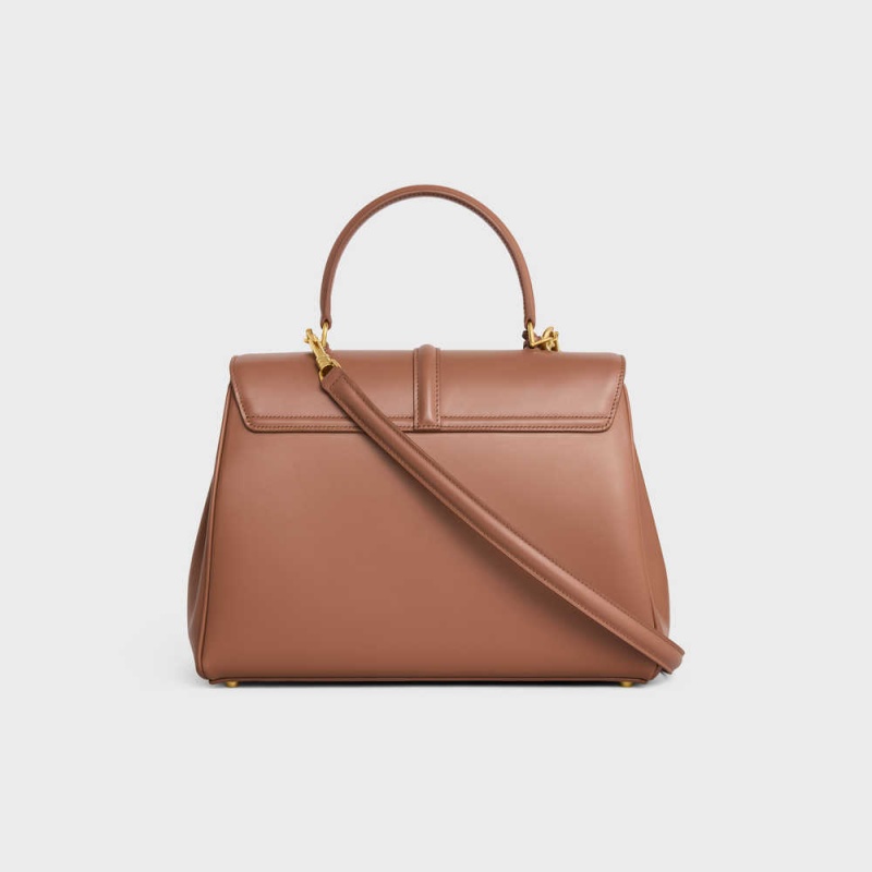 16 Celine Classique Bag In Satinated Calfskin Marron | CL-593281