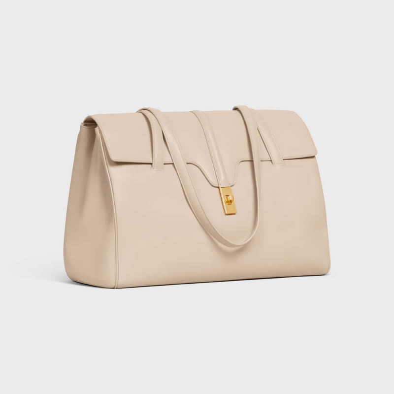 16 Celine Large Soft Bag In Smooth Calfskin Beige | CL-593267