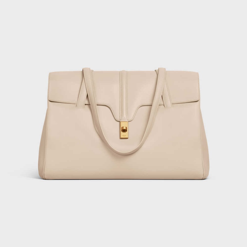 16 Celine Large Soft Bag In Smooth Calfskin Beige | CL-593267