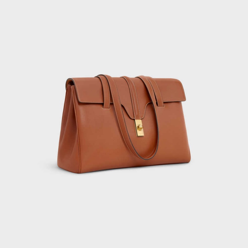 16 Celine Medium Soft Bag In Smooth Calfskin Marron | CL-593264