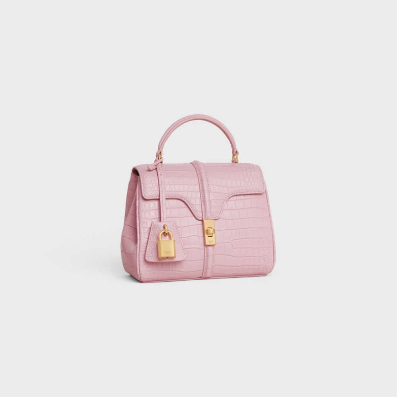 16 Celine Mini In Porosus Crocodile Rose Clair | CL-593274