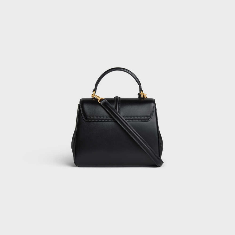 16 Celine Mini In Satinated Calfskin Noir | CL-593268