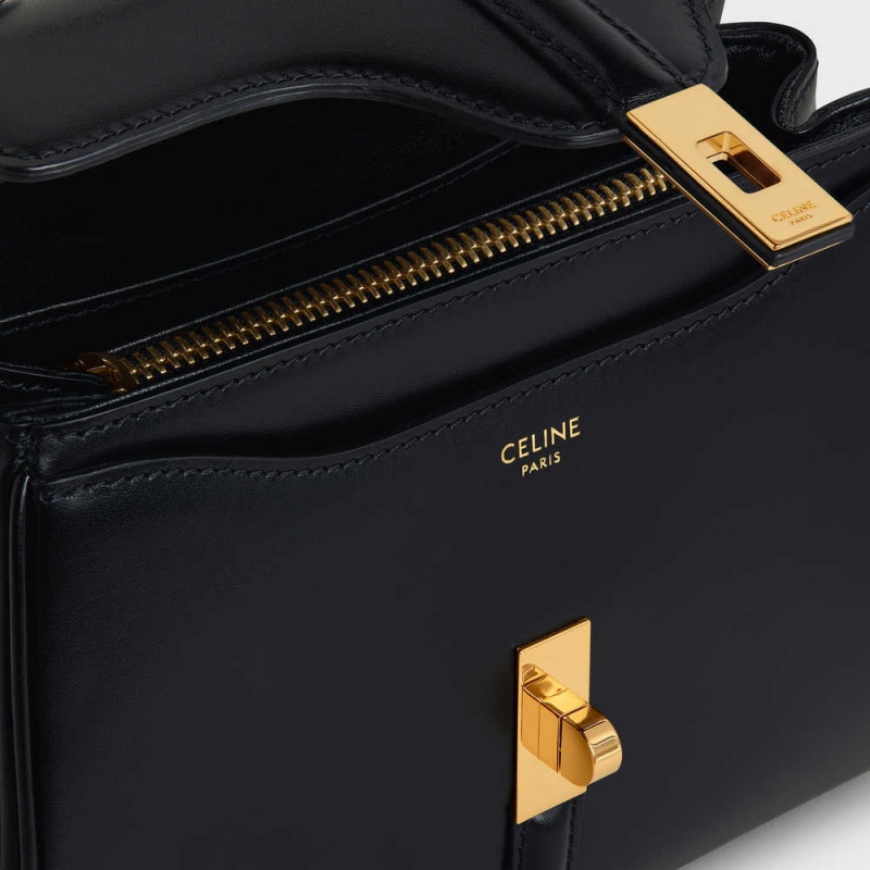 16 Celine Mini In Satinated Calfskin Noir | CL-593268