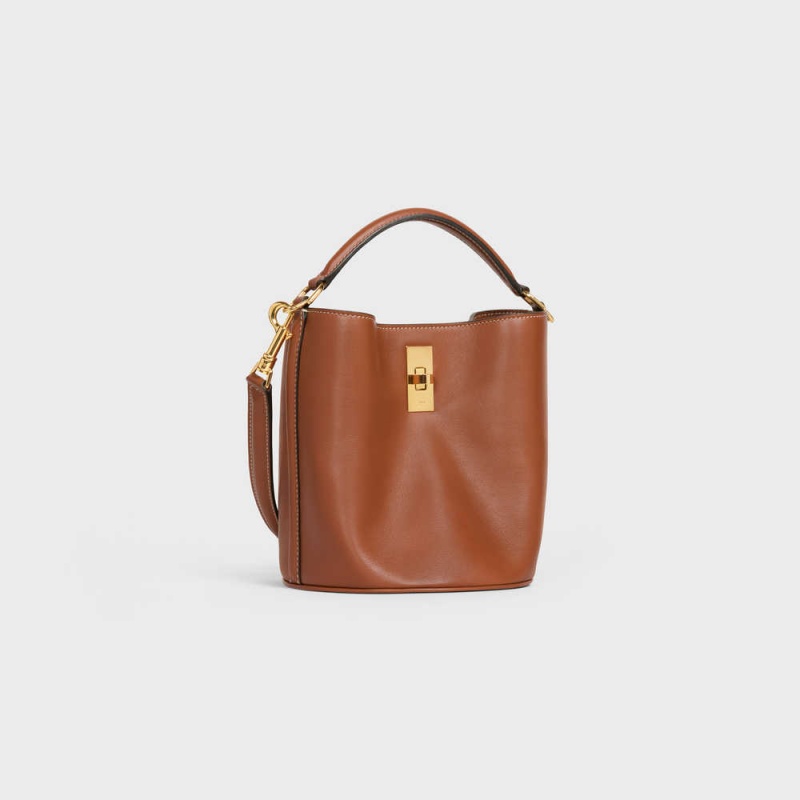 16 Celine Teen Bucket In Smooth Calfskin Marron | CL-593259