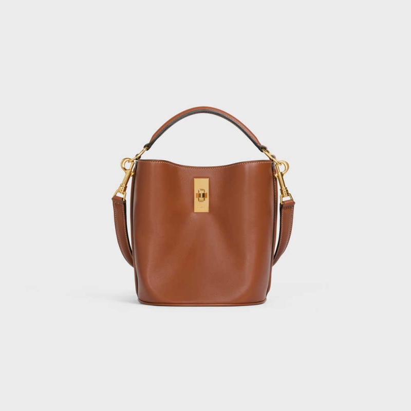 16 Celine Teen Bucket In Smooth Calfskin Marron | CL-593259