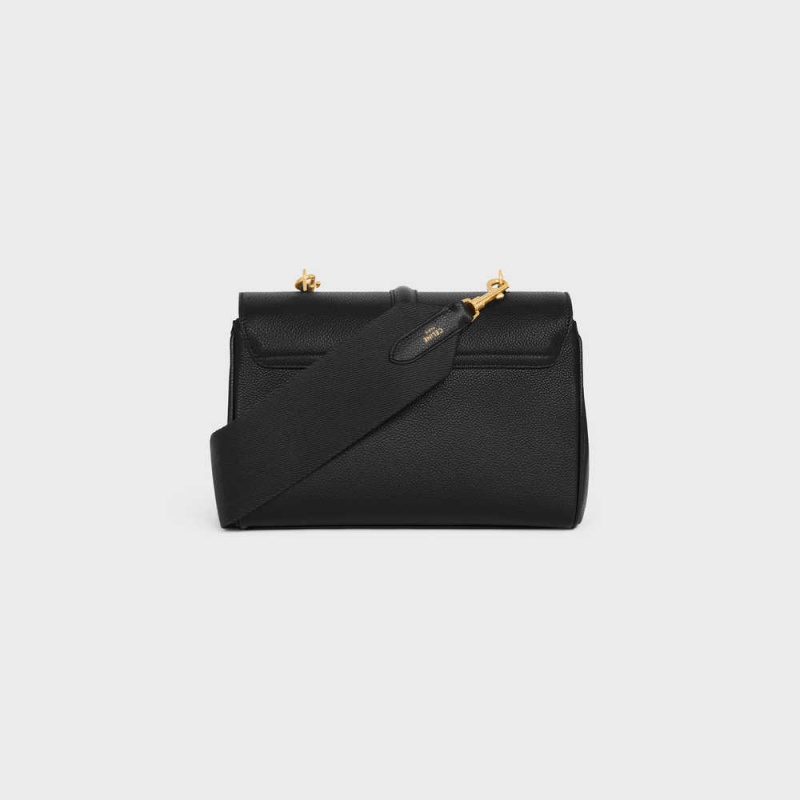 16 Celine Teen Soft In Supple Grained Calfskin Noir | CL-593260