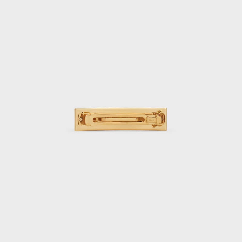 Accessoires Pour Cheveux Celine Hair Clip In Brass And Steel With Gold Finish Doré | CL-592324