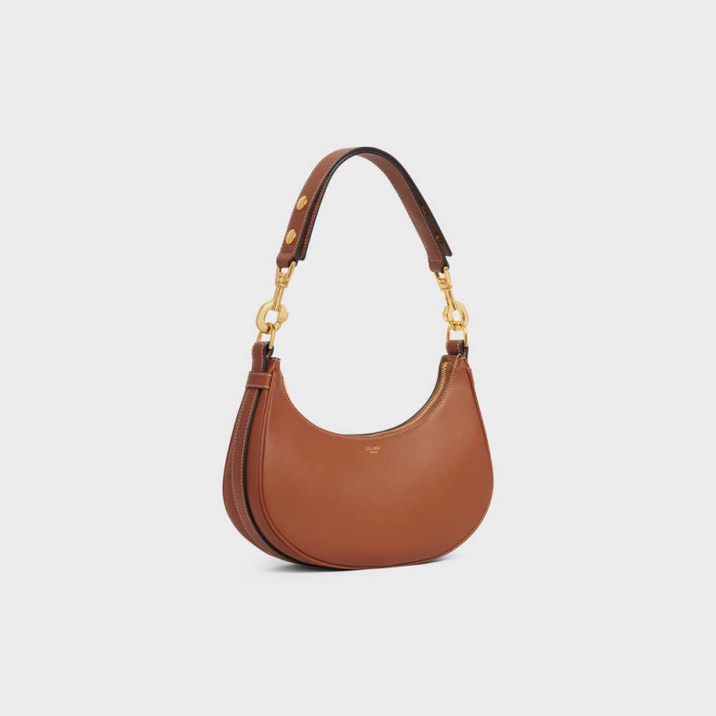 Ava Celine Mediumstrap Bag In Smooth Calfskin Marron | CL-593098