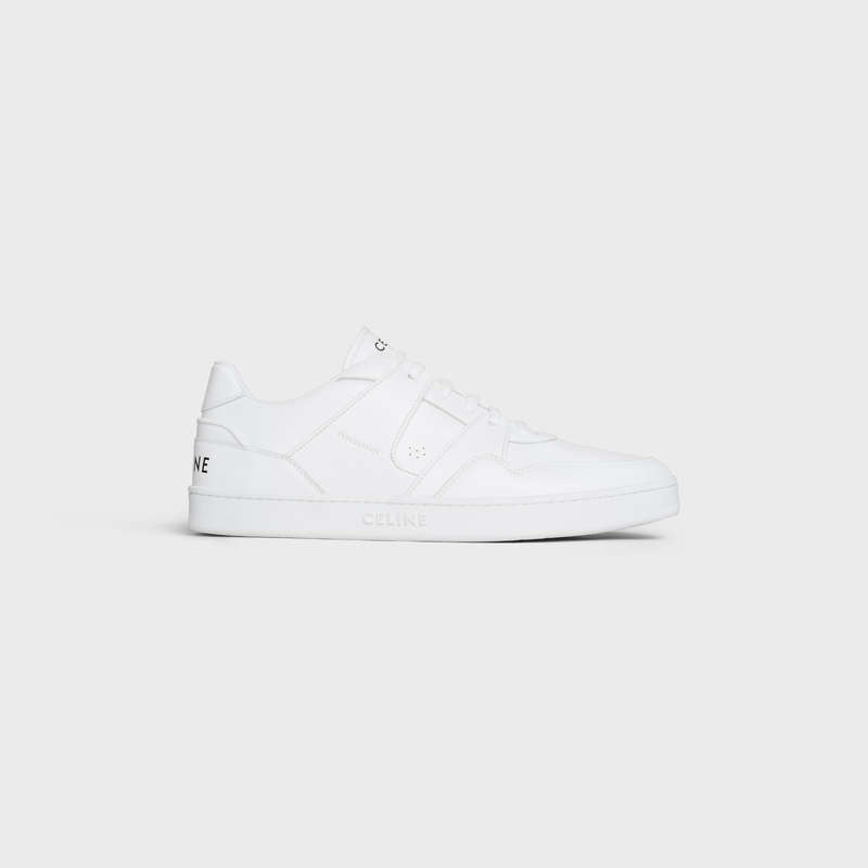 Basket Celine C04 Trainer Low Dentelle-up In Calfskin Blanche | CL-591906