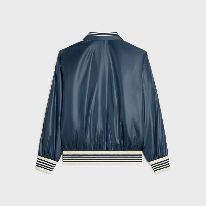 Blousons Celine Blouson In Legere Nylon Bleu Marine | CL-591960