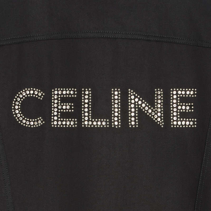 Blousons Celine Trucker In Pure Black Wash Denim Noir | CL-591964