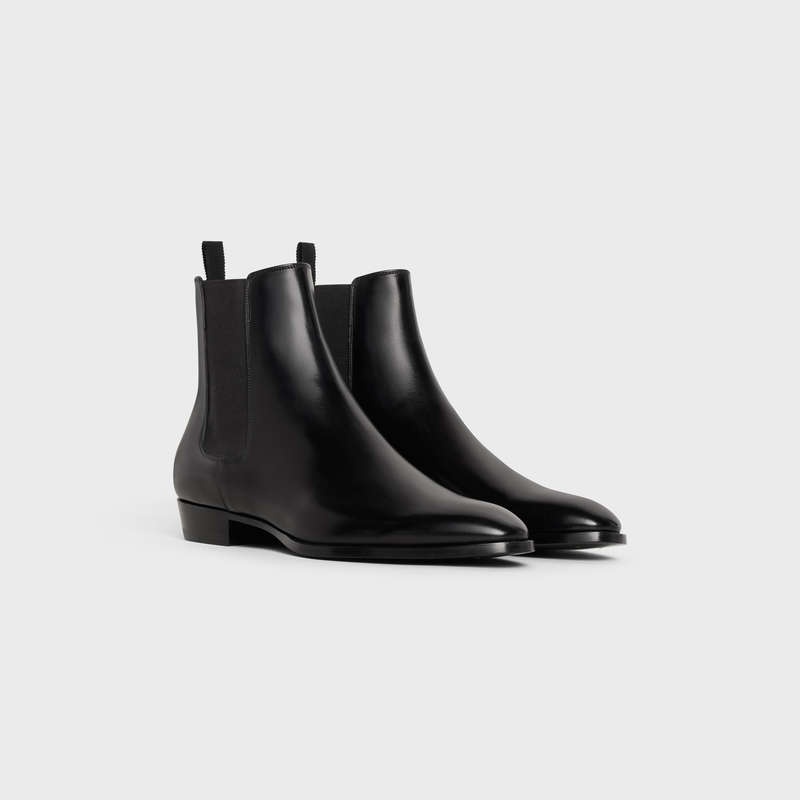 Botte Celine Drugstore Chelsea In Shiny Calfskin Noir | CL-591868