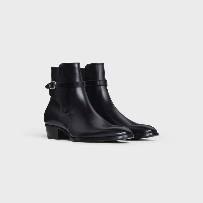 Botte Celine Drugstore Jodhpur In Shiny Calfskin Noir | CL-591871