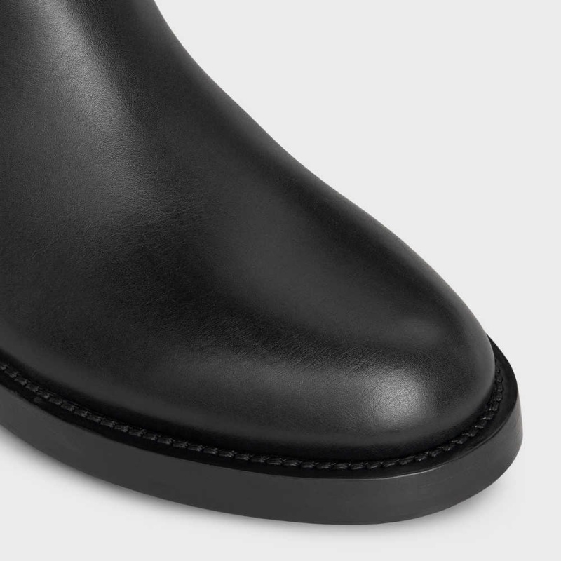 Botte Celine High Vélo In Calfskin - Vegetal Tanning Noir | CL-592499