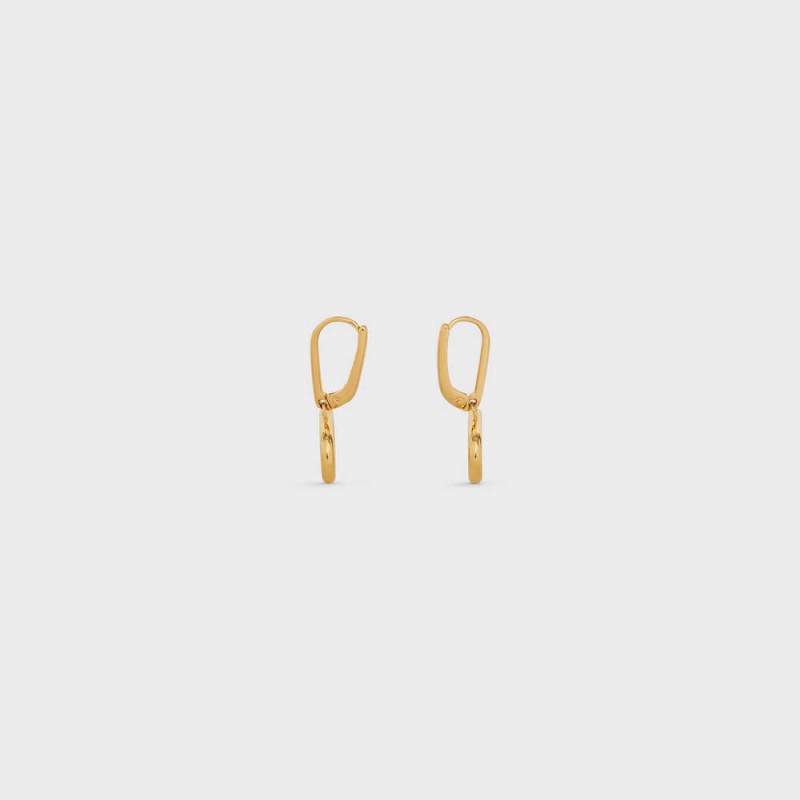 Boucles d'Oreilles Celine Triomphe Mobile In Brass With Gold Finish Doré | CL-592308