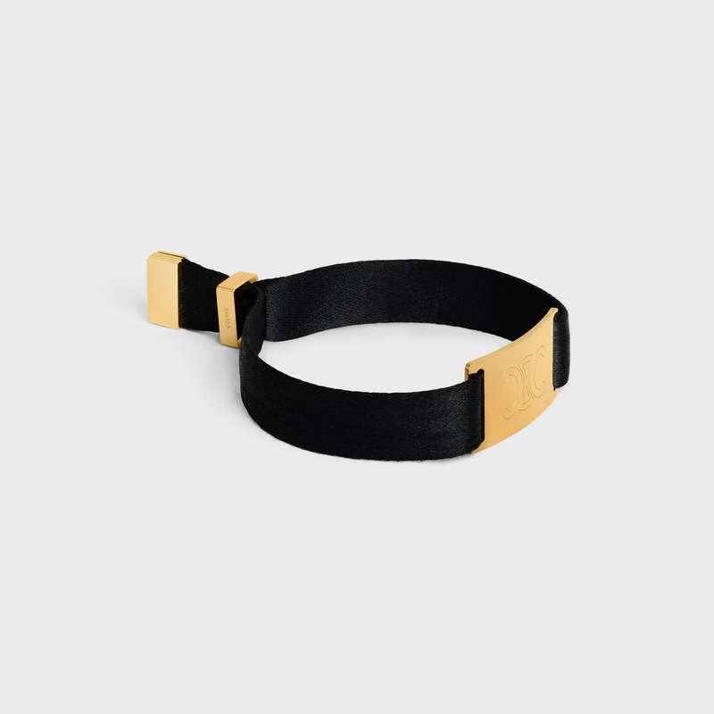 Bracelets Celine At The Wiltern In Brass With Gold Finish And Polyester Doré Noir | CL-591650