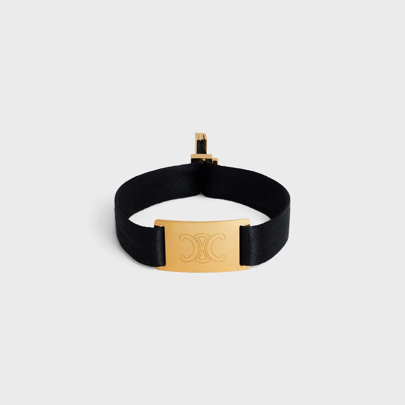 Bracelets Celine At The Wiltern In Brass With Gold Finish And Polyester Doré Noir | CL-591650