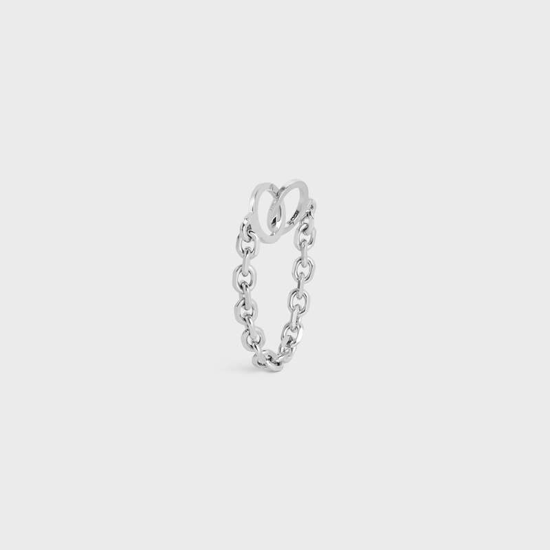 Bracelets Celine ChaîNe Triomphe Golden Handcuff In Sterling Silver With Rhodium Finish Argent | CL-591657