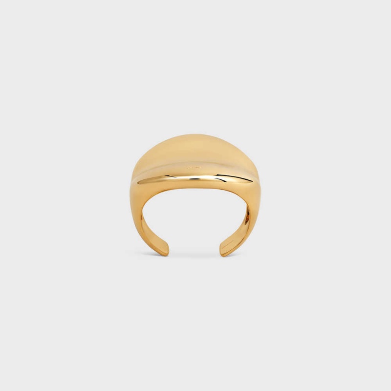 Bracelets Celine Formes Abstraites Cosmos Cuff In Brass With Gold Finish Doré | CL-592226