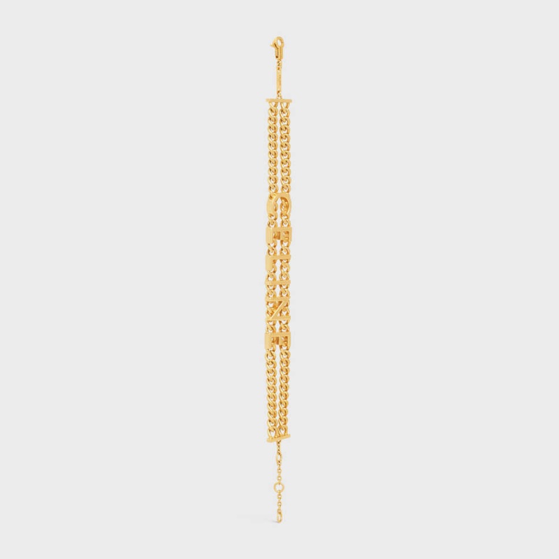 Bracelets Celine Gourmette In Brass With Gold Finish Doré | CL-592211