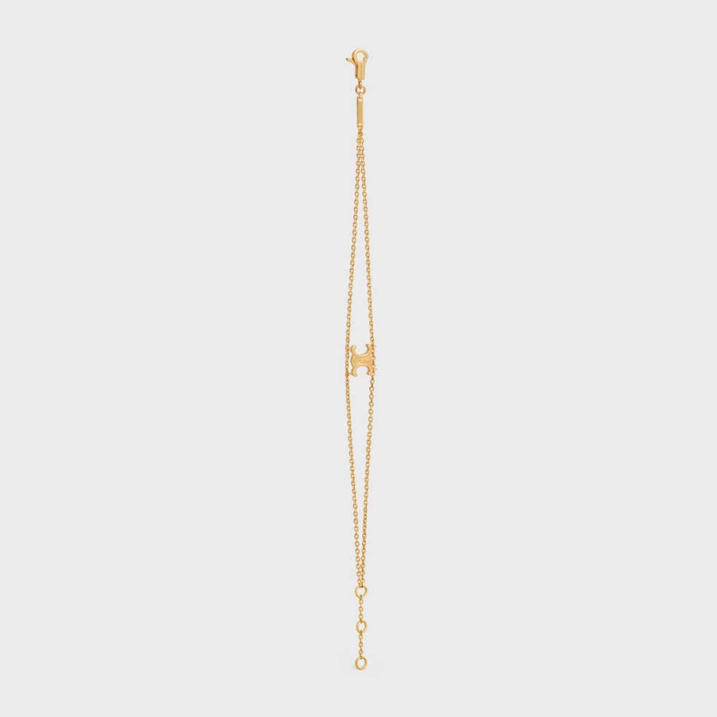 Bracelets Celine Triomphe Suspended In Brass With Gold Finish Doré | CL-592208