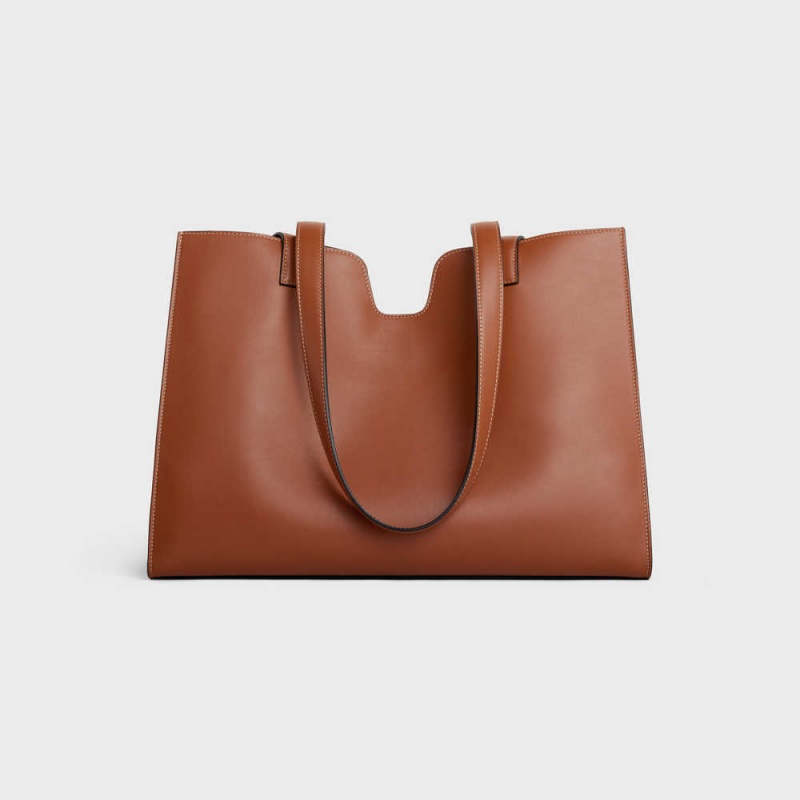 Cabas Celine 16 In Smooth Calfskin Marron | CL-593080