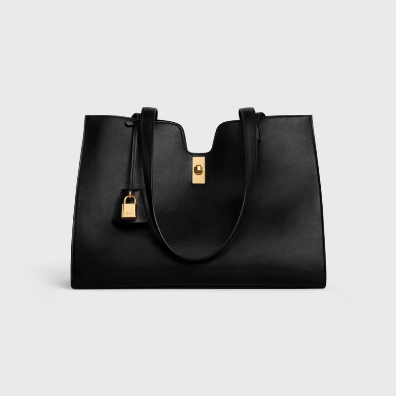 Cabas Celine 16 In Smooth Calfskin Noir | CL-593079