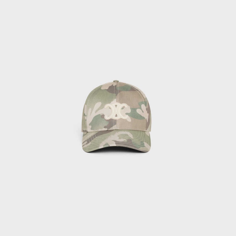 Casquette Celine Baseball In Camouflage Coton Camouflage | CL-592360