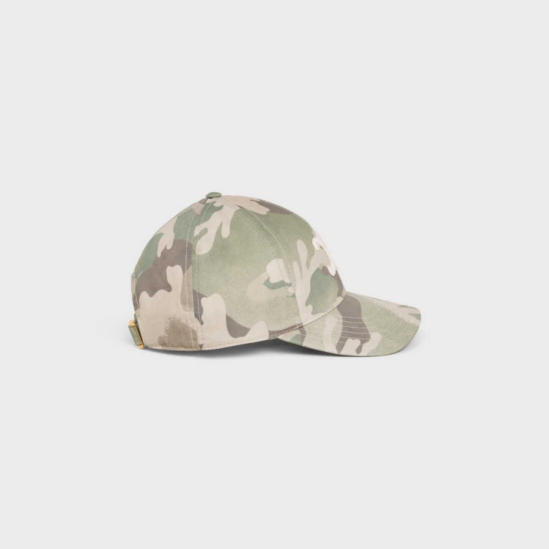 Casquette Celine Baseball In Camouflage Coton Camouflage | CL-592360