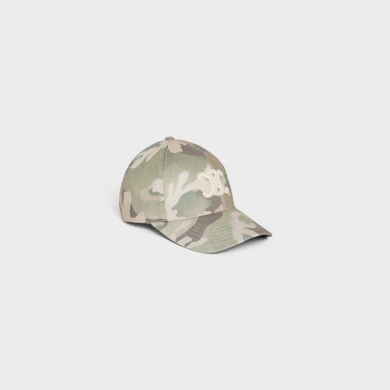 Casquette Celine Baseball In Camouflage Coton Camouflage | CL-592360