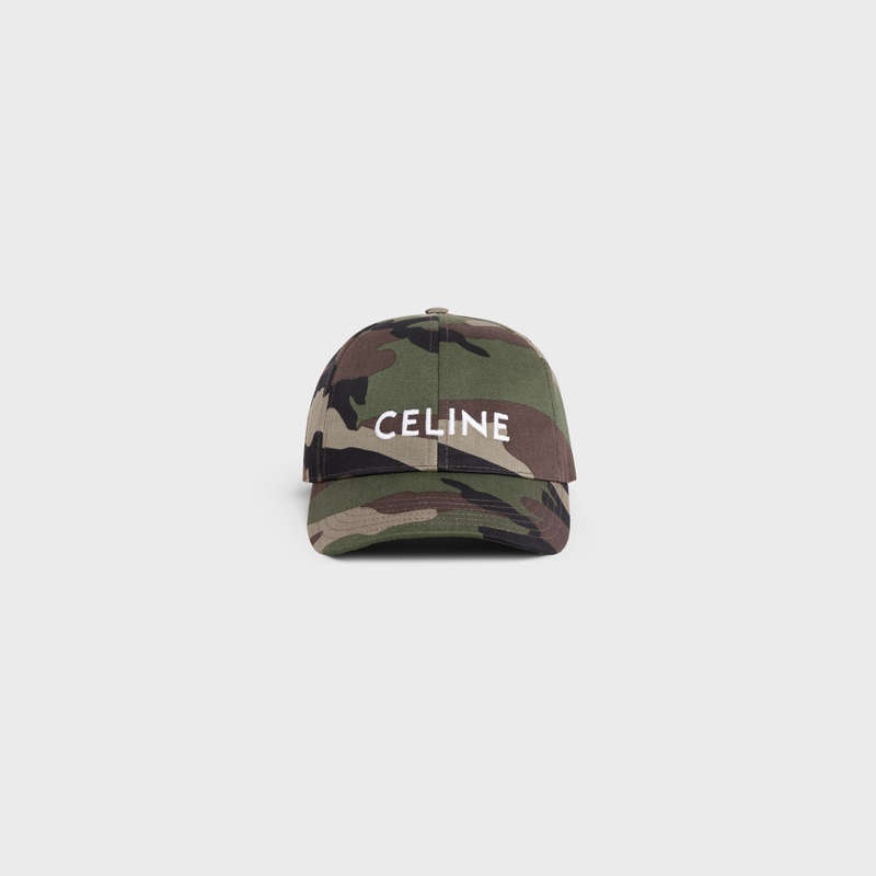 Casquette Celine Baseball In Coton Camouflage | CL-591693