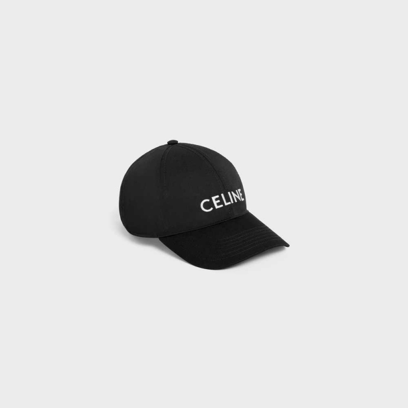 Casquette Celine Baseball In Drill Coton Noir | CL-592362