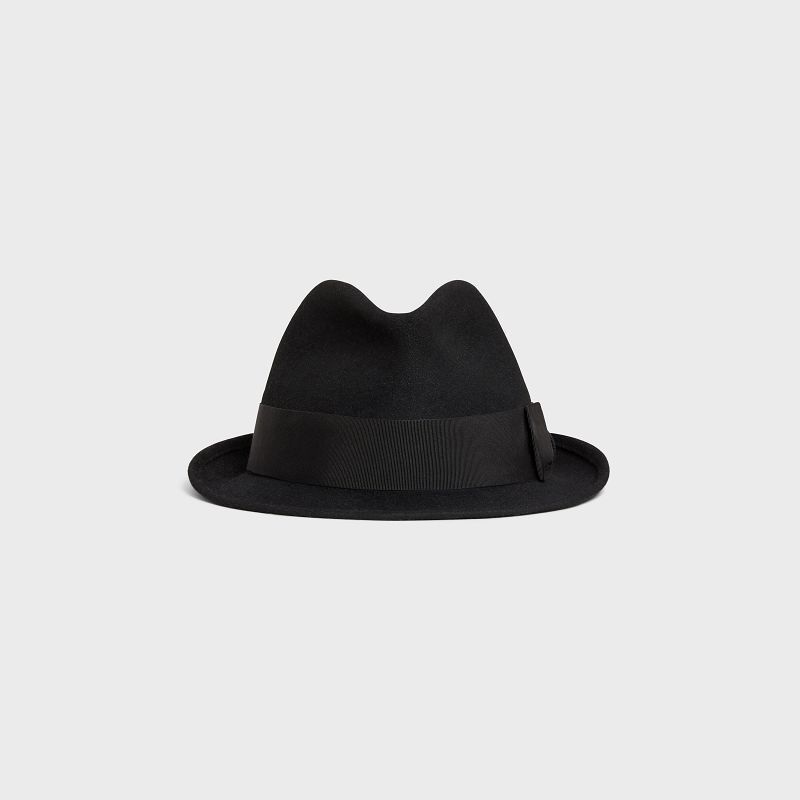 Chapeau Celine Borsalino In Felt Noir | CL-591721