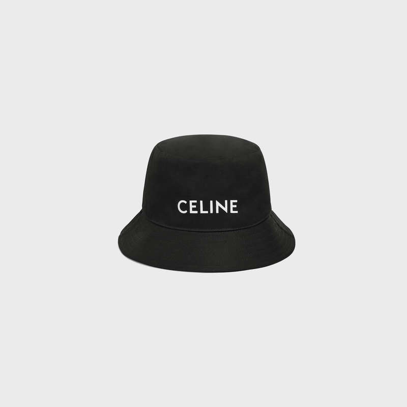 Chapeau Celine Bucket In Gabardine Coton Noir | CL-591705