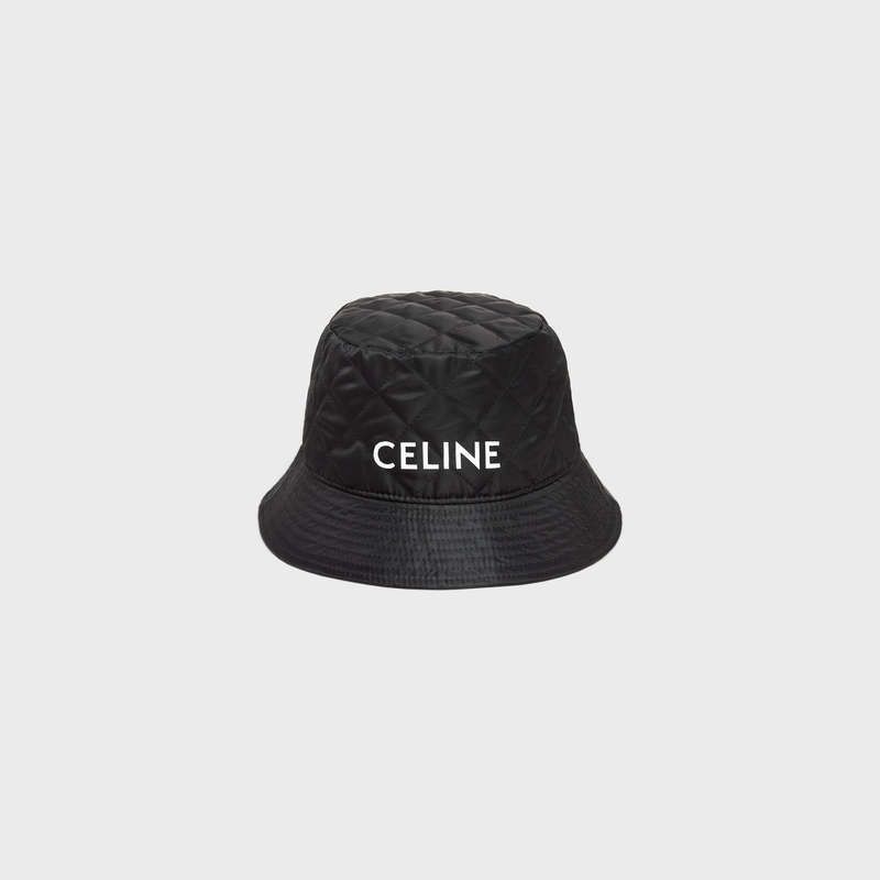 Chapeau Celine Bucket In Nylon Twill Noir | CL-591706